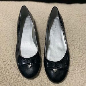 Coach Black Flats